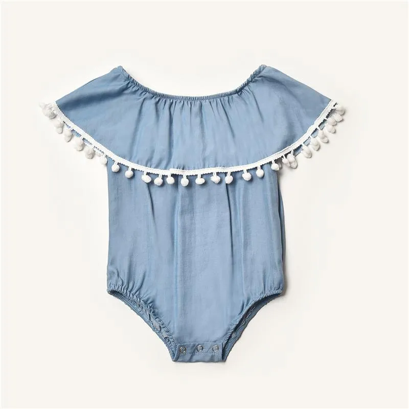Lace Tassl T-shirt Mother Baby Clothes