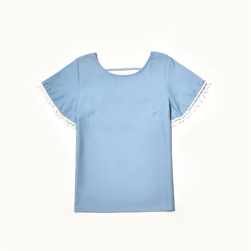 Lace Tassl T-shirt Mother Baby Clothes