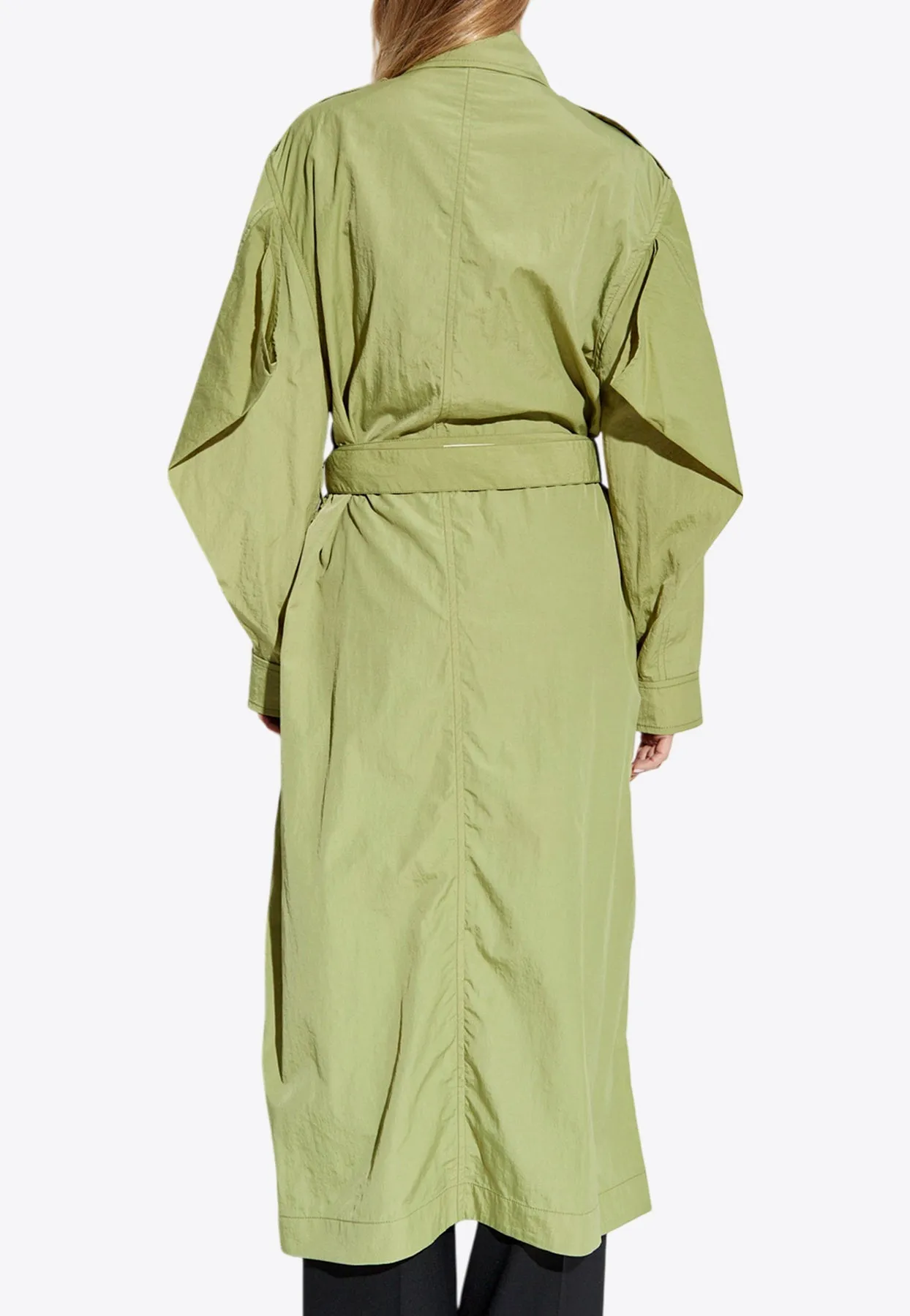 Long Belted Trench Coat