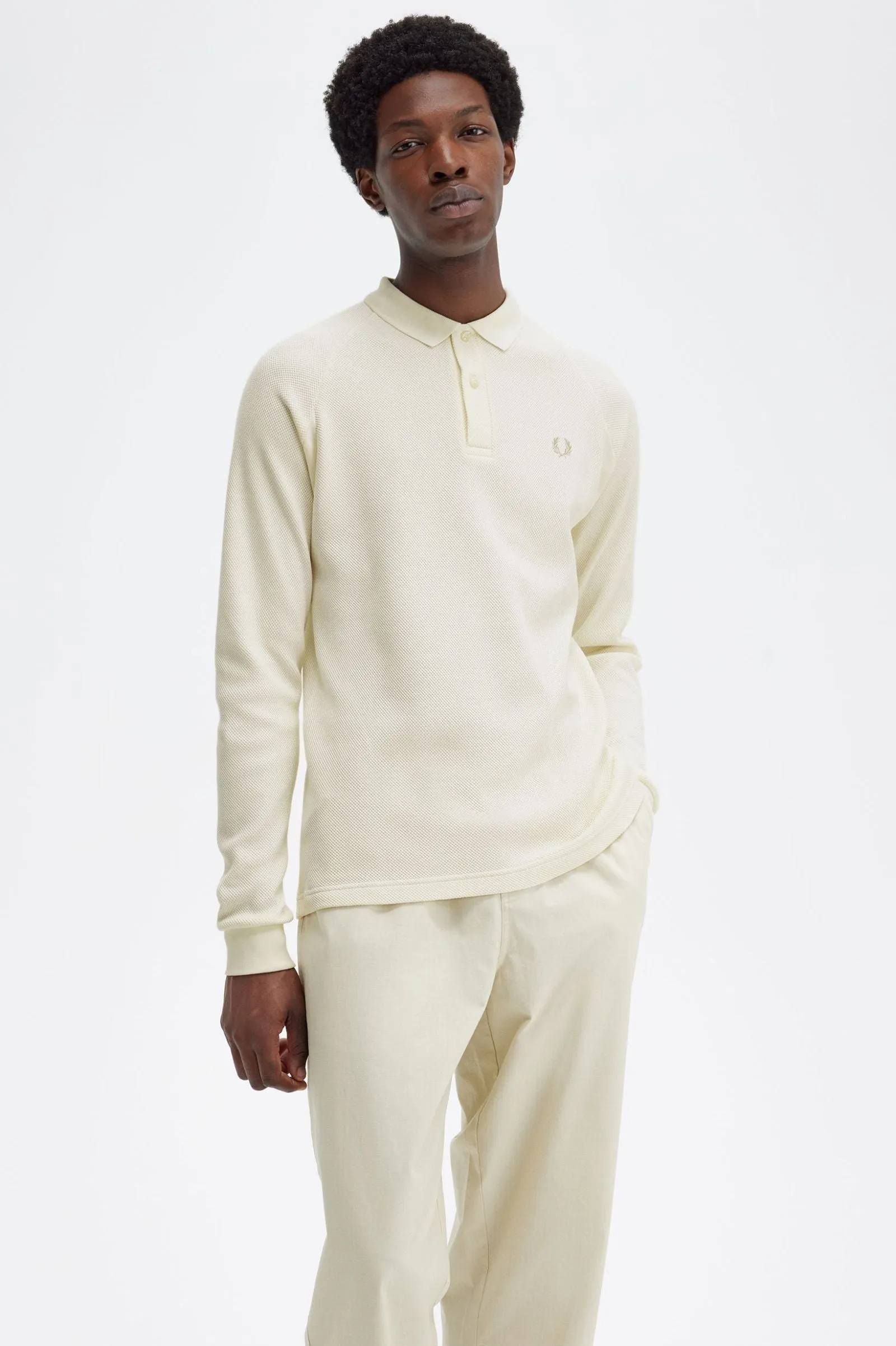 L/S RIB DETAIL POLO SHIRT