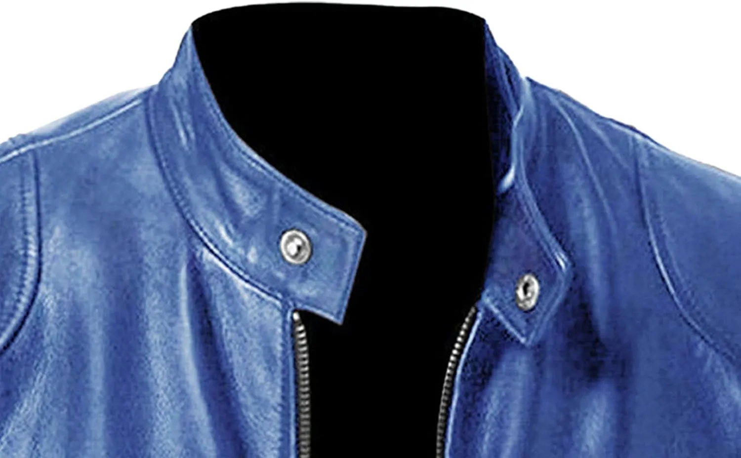 Men Slim Fit Motorcyle Leather Jacket Zip-Up Windbreaker Leather Jackets Lightweight PU Vintage Biker Coat