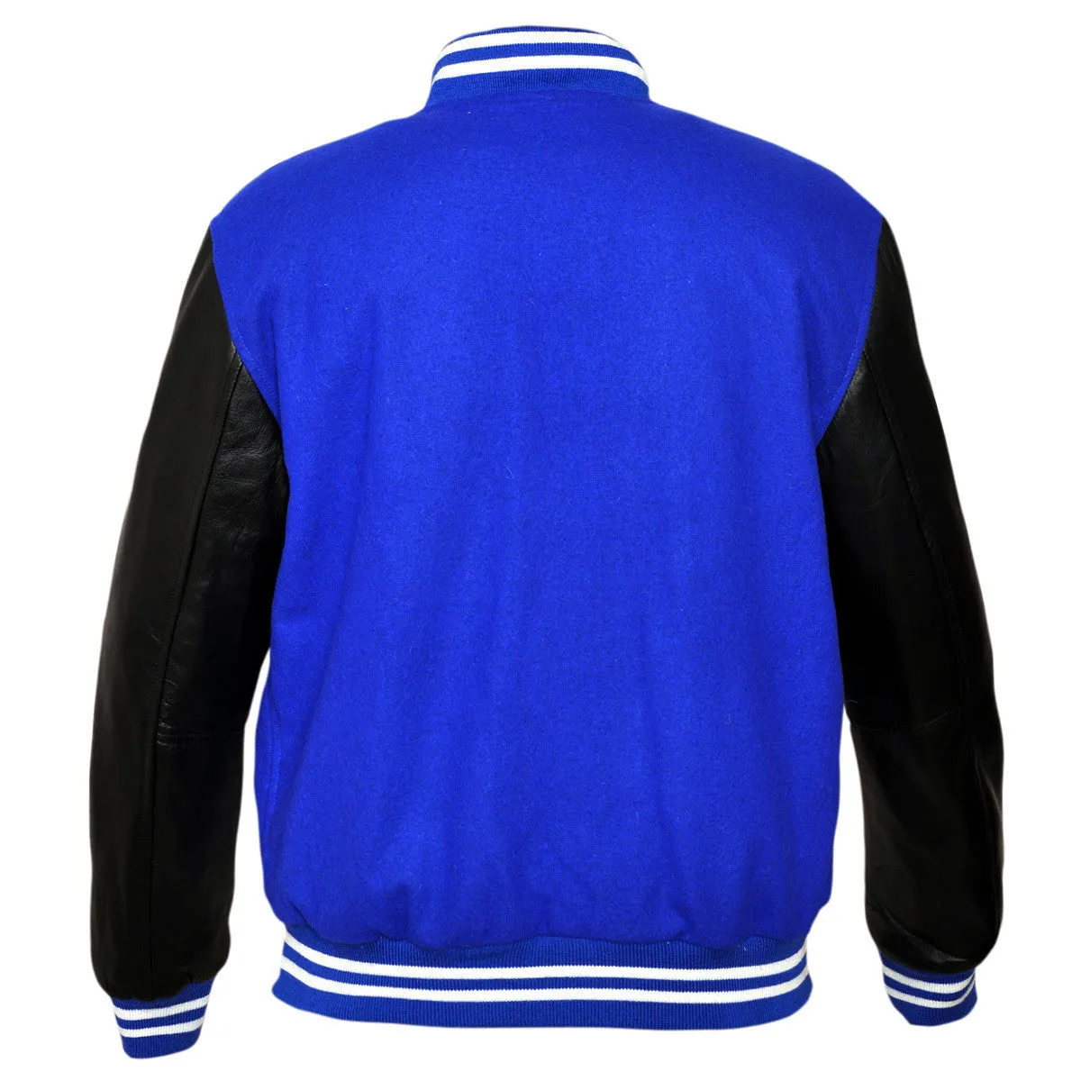 Mens Lightweight Wool with Real Leather Premium Varsity Letterman Jacket