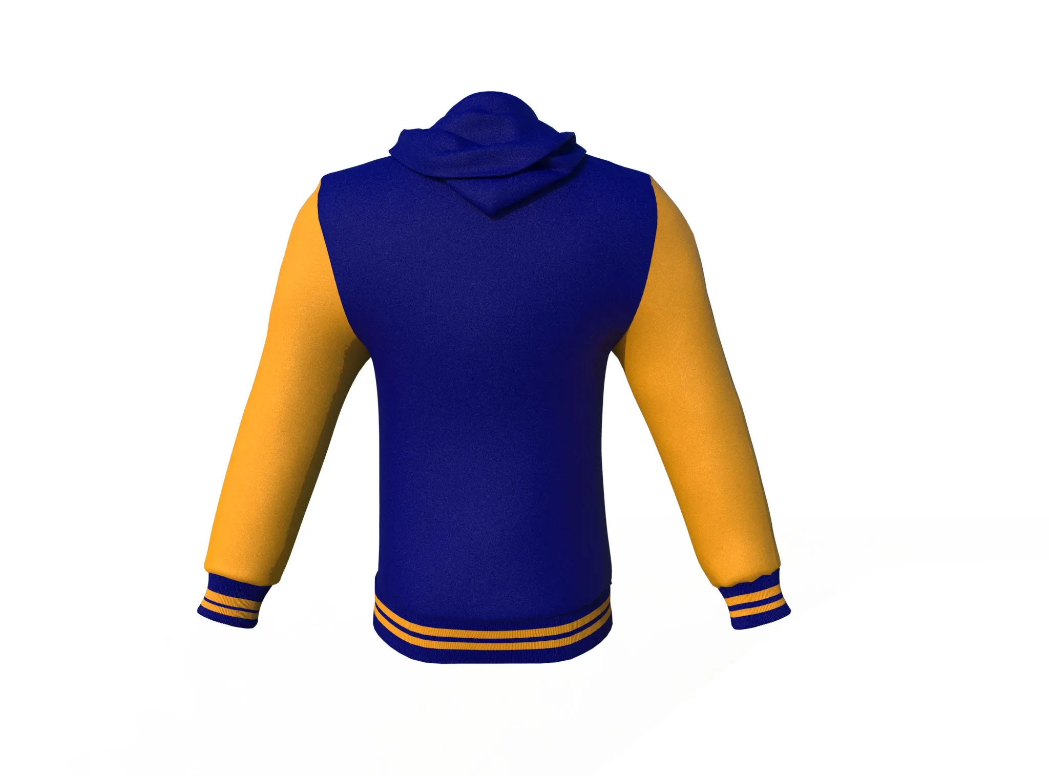 Navy Varsity Letterman Jacket with Gold Sleeves