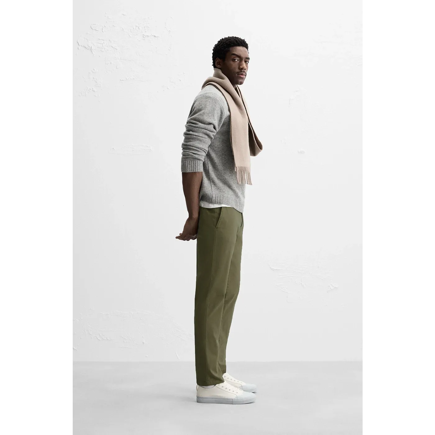 Olive Green Slim Fit Chinos