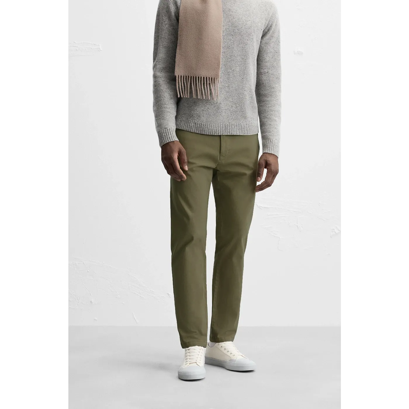 Olive Green Slim Fit Chinos