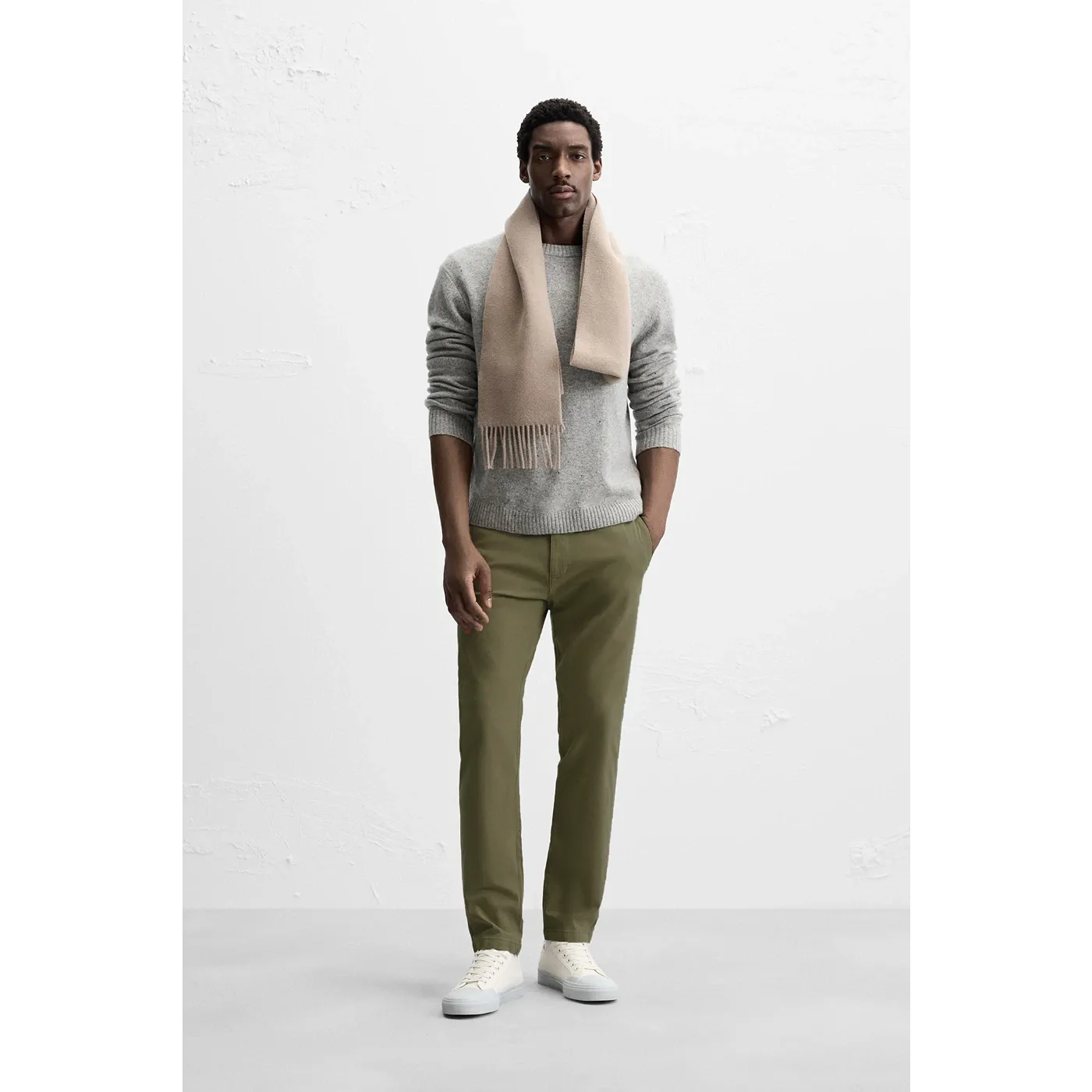 Olive Green Slim Fit Chinos