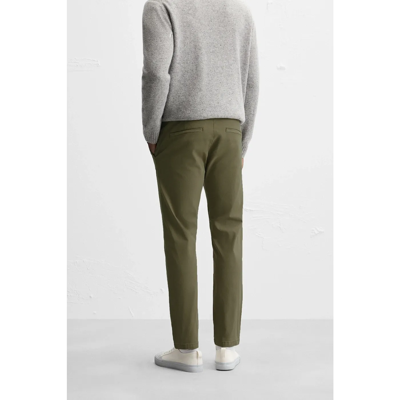 Olive Green Slim Fit Chinos