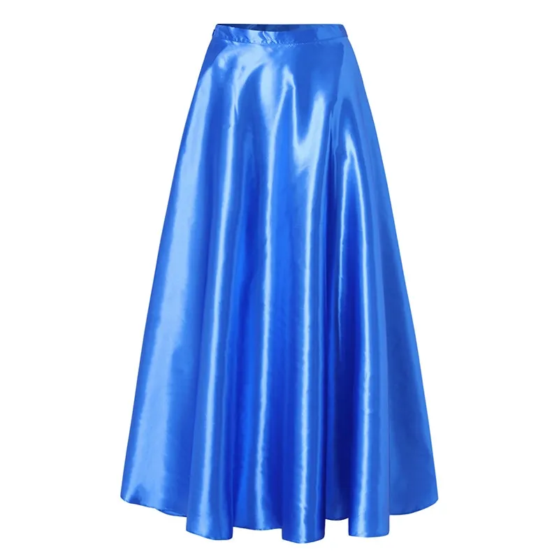 Oversized Solid A-line Maxi Skirt to 5X