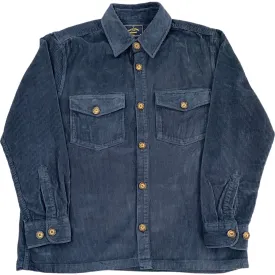 Portuguese Flannel Corduroy Overshirt - Navy