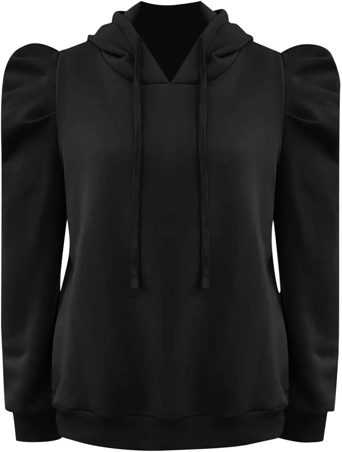 PTOLOCIF Hoodies for Women Fashion Tops Lightweight Drawstring Pullover Sweatshirts Long Sleeve Shirts Loose Fit Solid Blouse