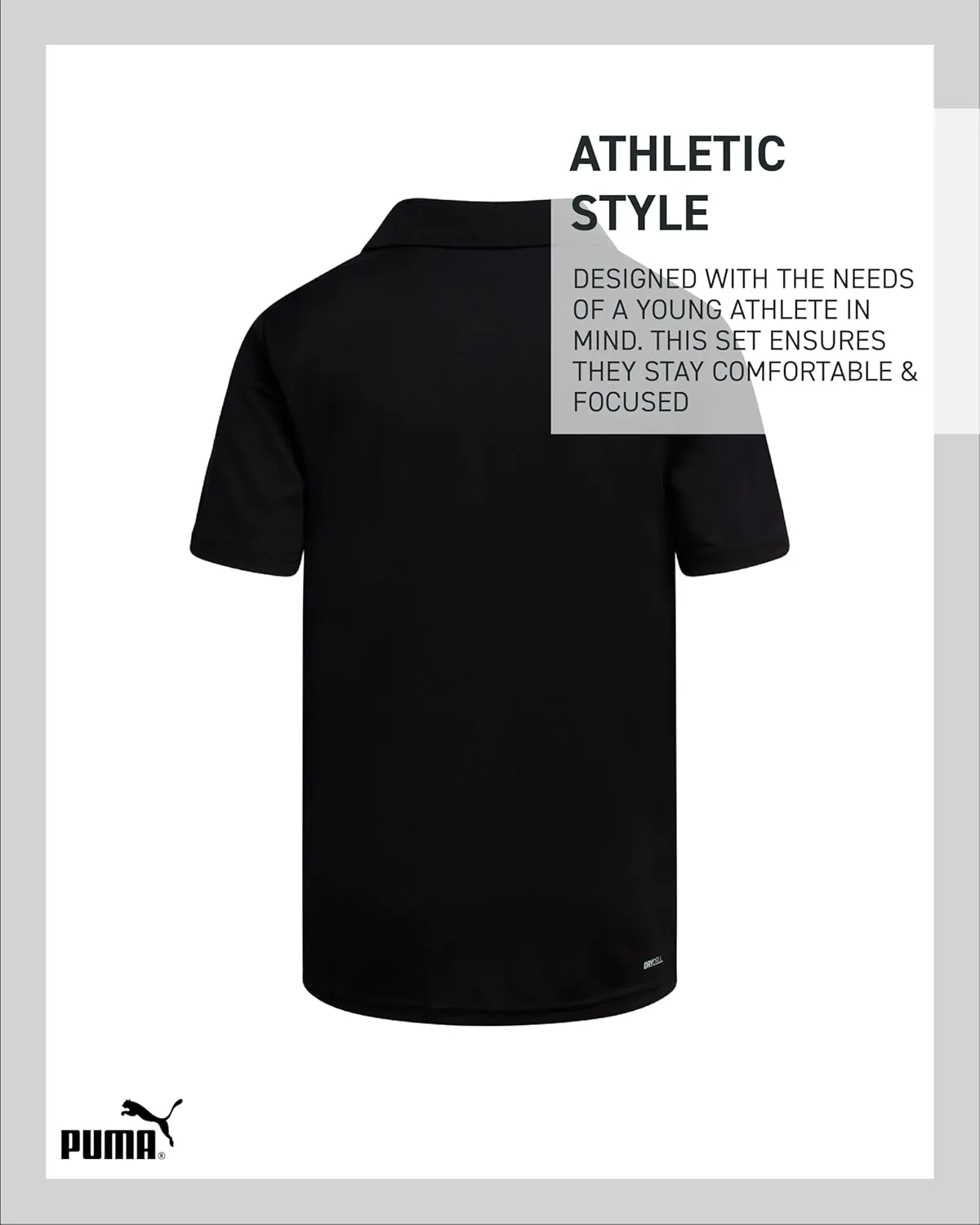 PUMA Boys Polo Shirt - Dry Fit Performance Button Closure Collared Short Sleeve Golf Polo Shirts for Boys (Sizes: 8-20)
