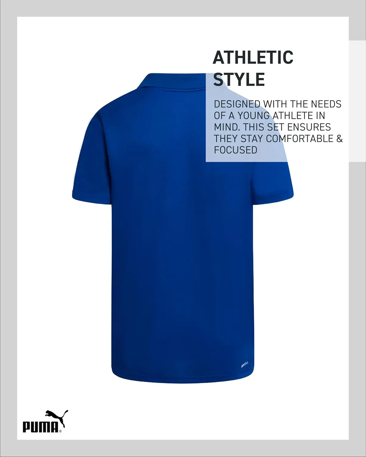 PUMA Boys Polo Shirt - Dry Fit Performance Button Closure Collared Short Sleeve Golf Polo Shirts for Boys (Sizes: 8-20)