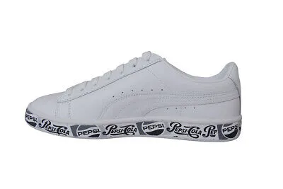 Puma White Trainers Unisex Basket x Pepsi II *RARE* - 36846303 - White Black