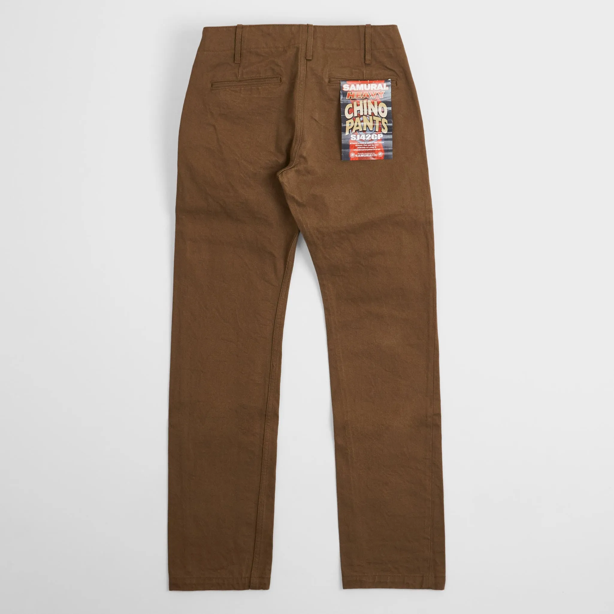 Samurai Jeans Heavy 15oz. Chino Trousers Brown