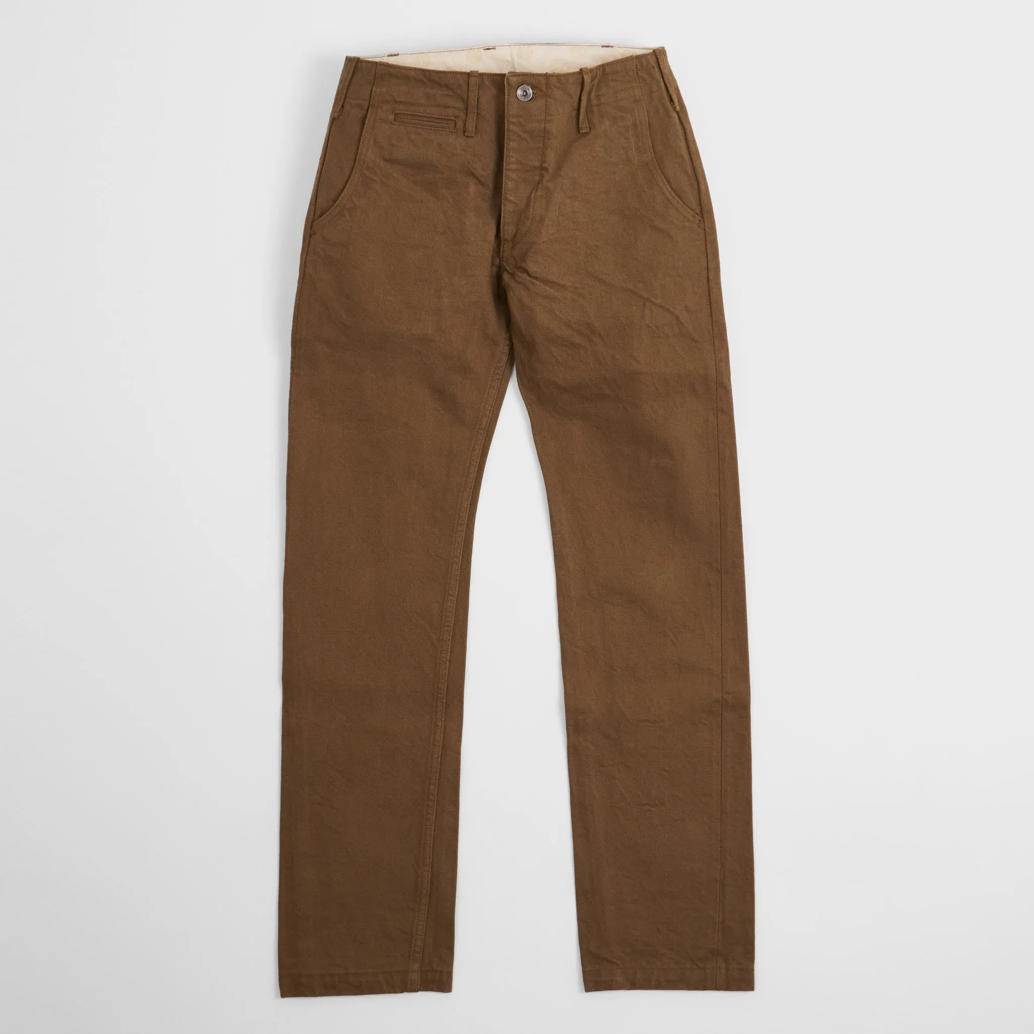 Samurai Jeans Heavy 15oz. Chino Trousers Brown