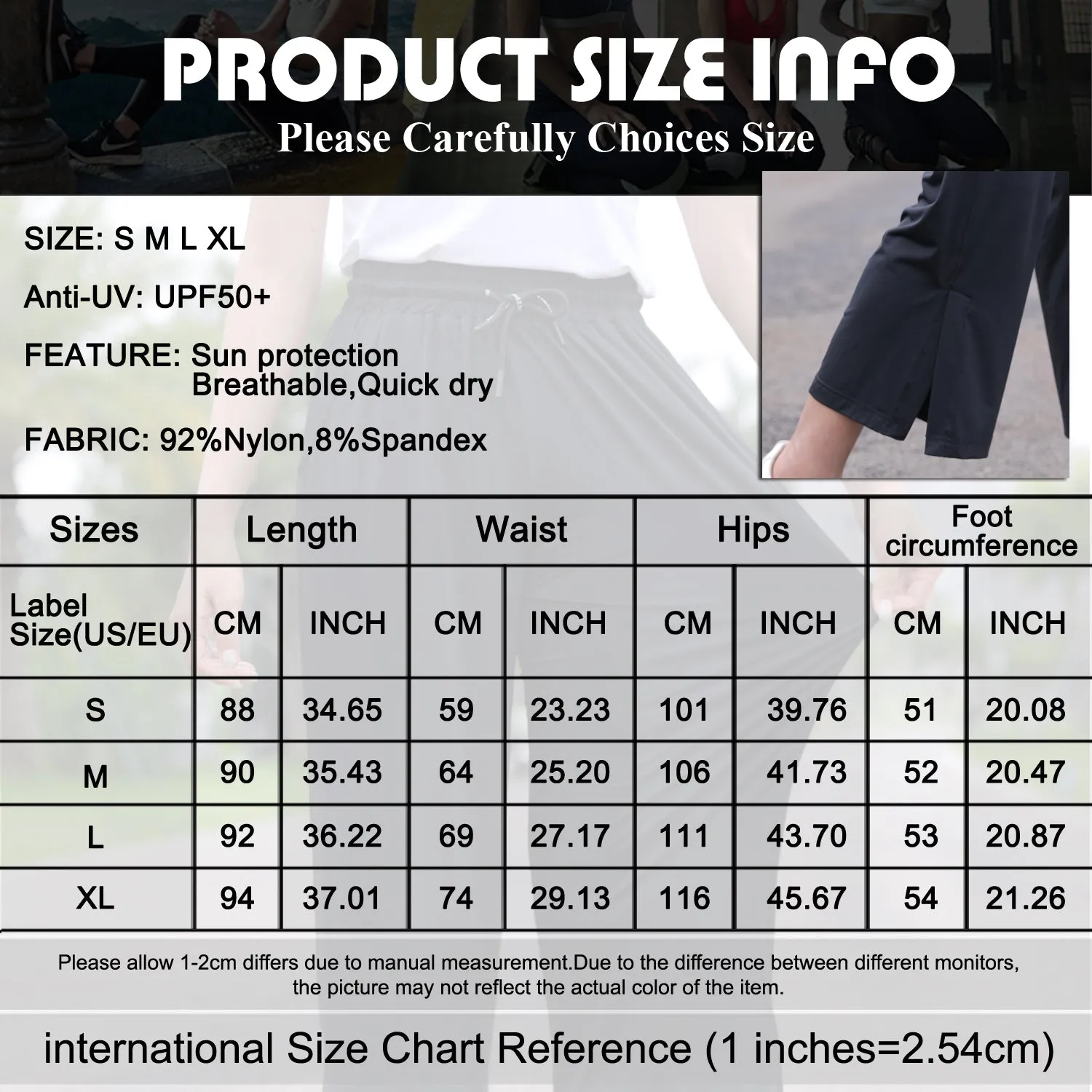 Sidiou Group Anniou Summer Upf50  Anti-Ultraviolet Wide-Leg Cropped Ladies Quick Drying Pants