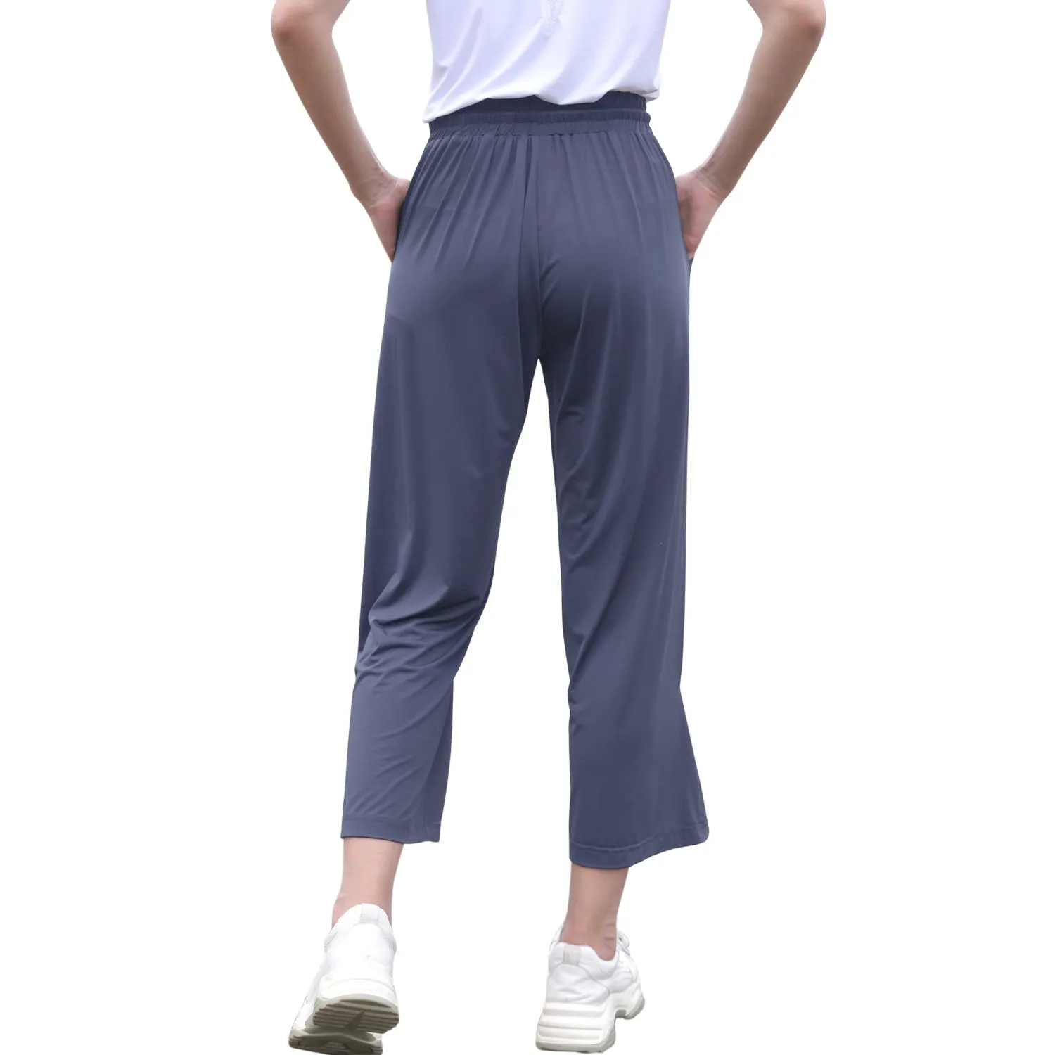 Sidiou Group Anniou Summer Upf50  Anti-Ultraviolet Wide-Leg Cropped Ladies Quick Drying Pants