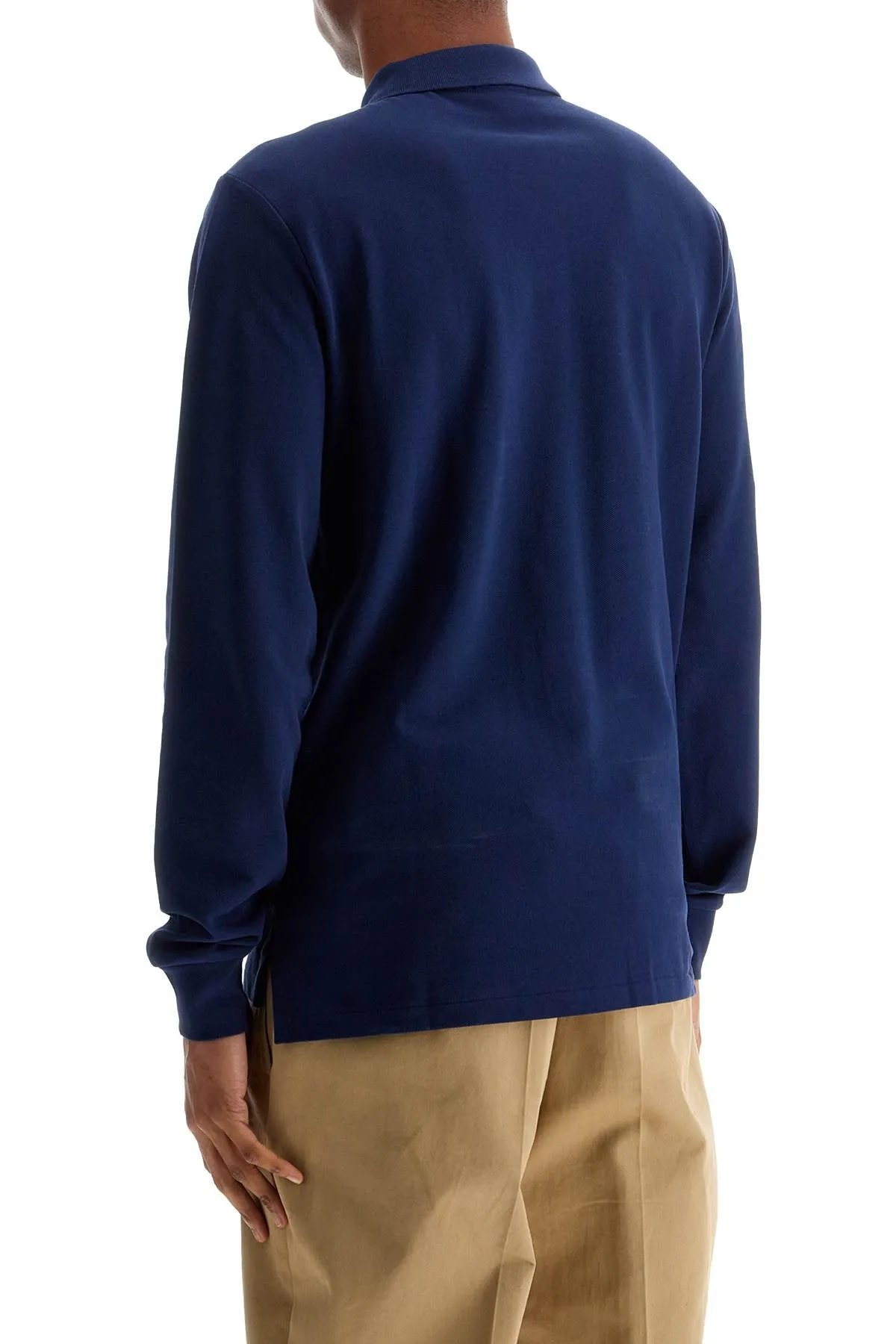 slim fit long sleeve polo shirt 710681126038 NEWPORT NAVY/C3870