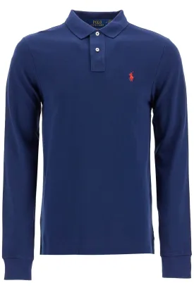 slim fit long sleeve polo shirt 710681126038 NEWPORT NAVY/C3870
