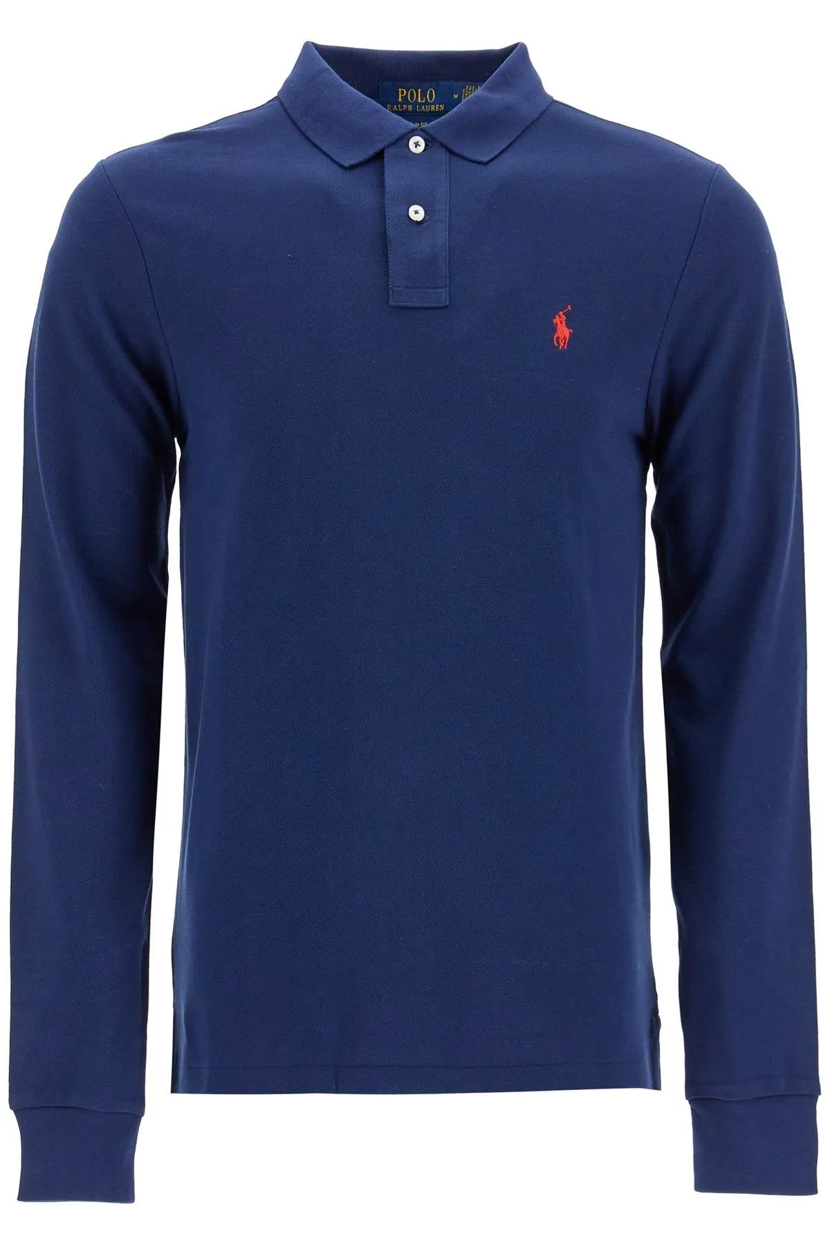 slim fit long sleeve polo shirt 710681126038 NEWPORT NAVY/C3870