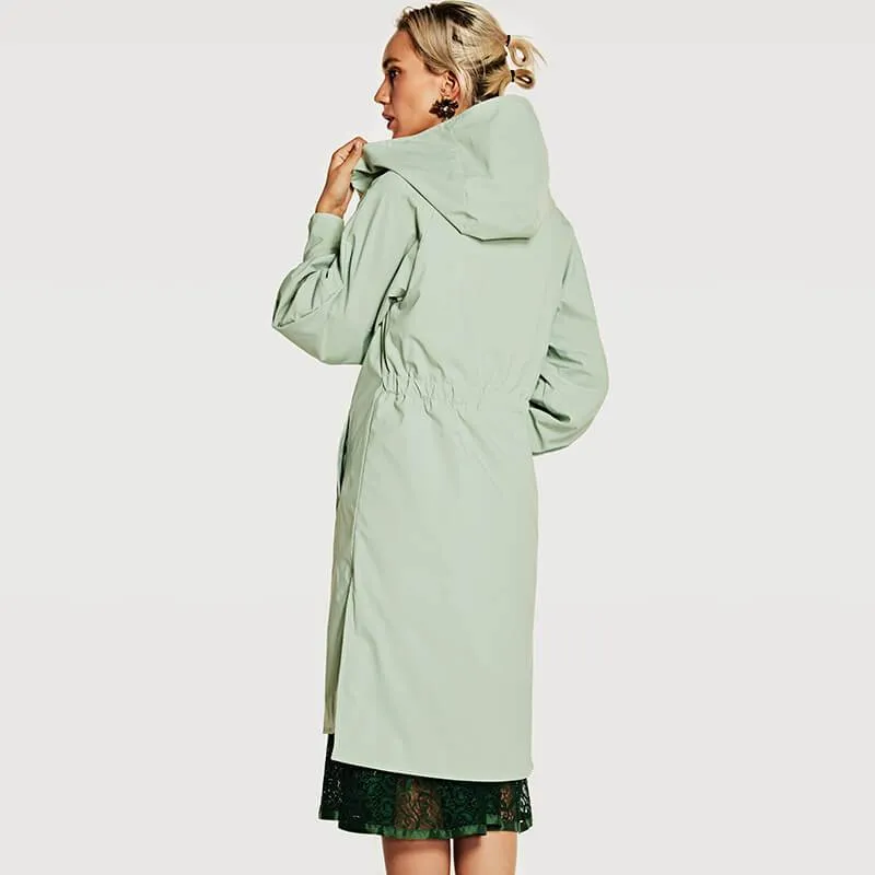 Slim Longline Hooded Trench Coat