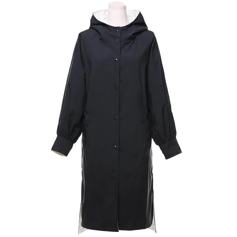 Slim Longline Hooded Trench Coat