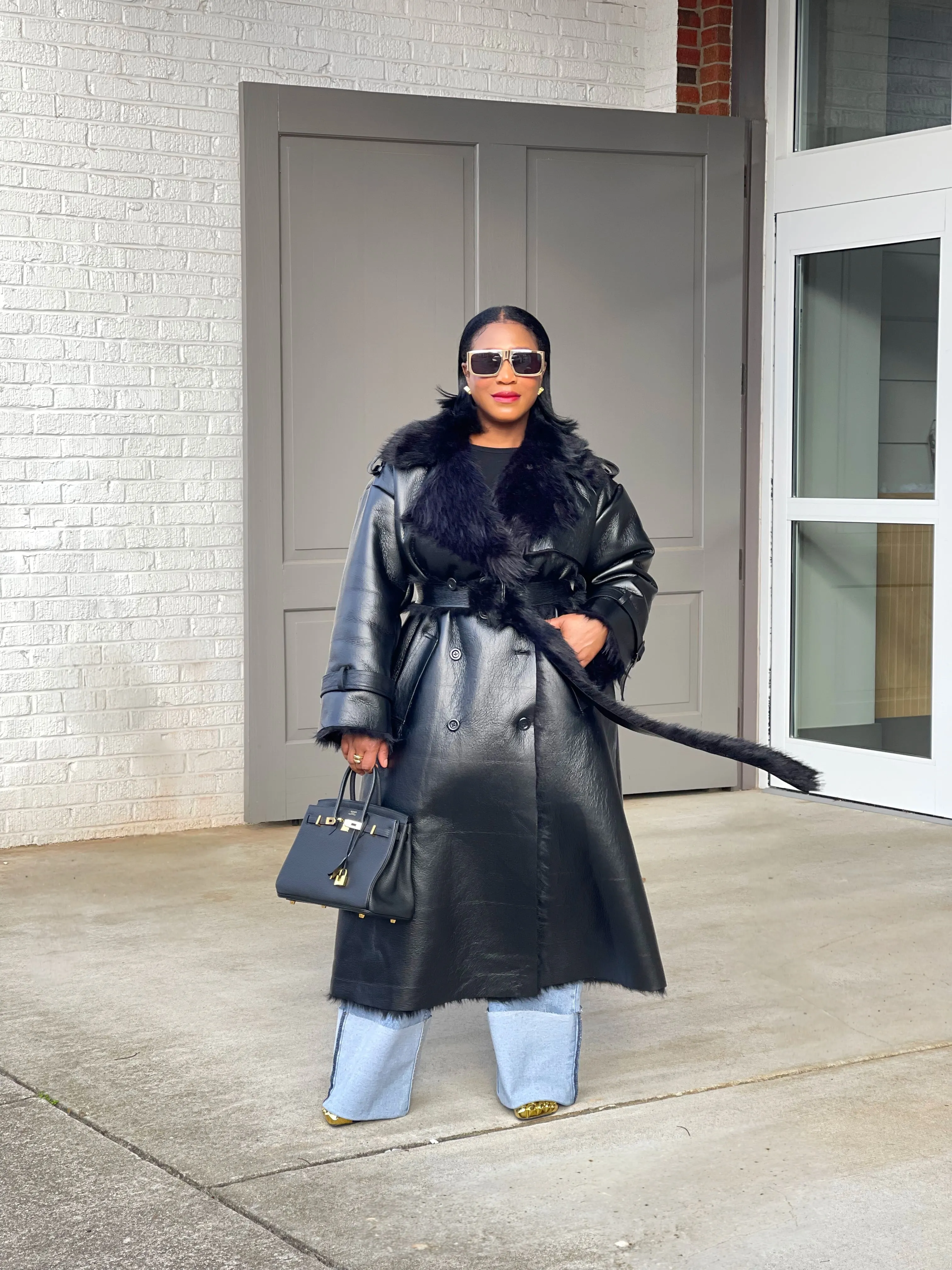 The City Vegan Leather Trench Coat PRE ORDER