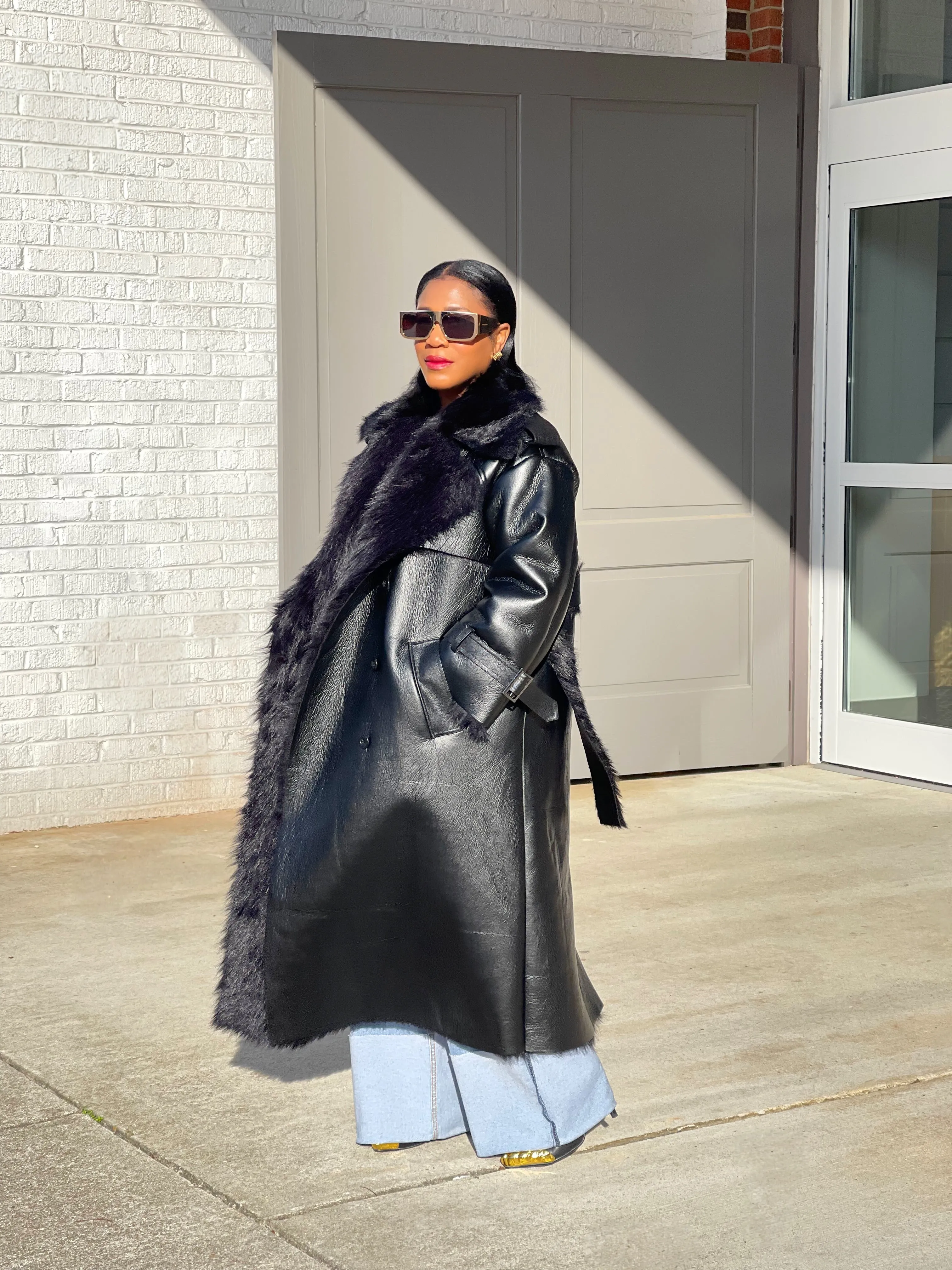 The City Vegan Leather Trench Coat PRE ORDER