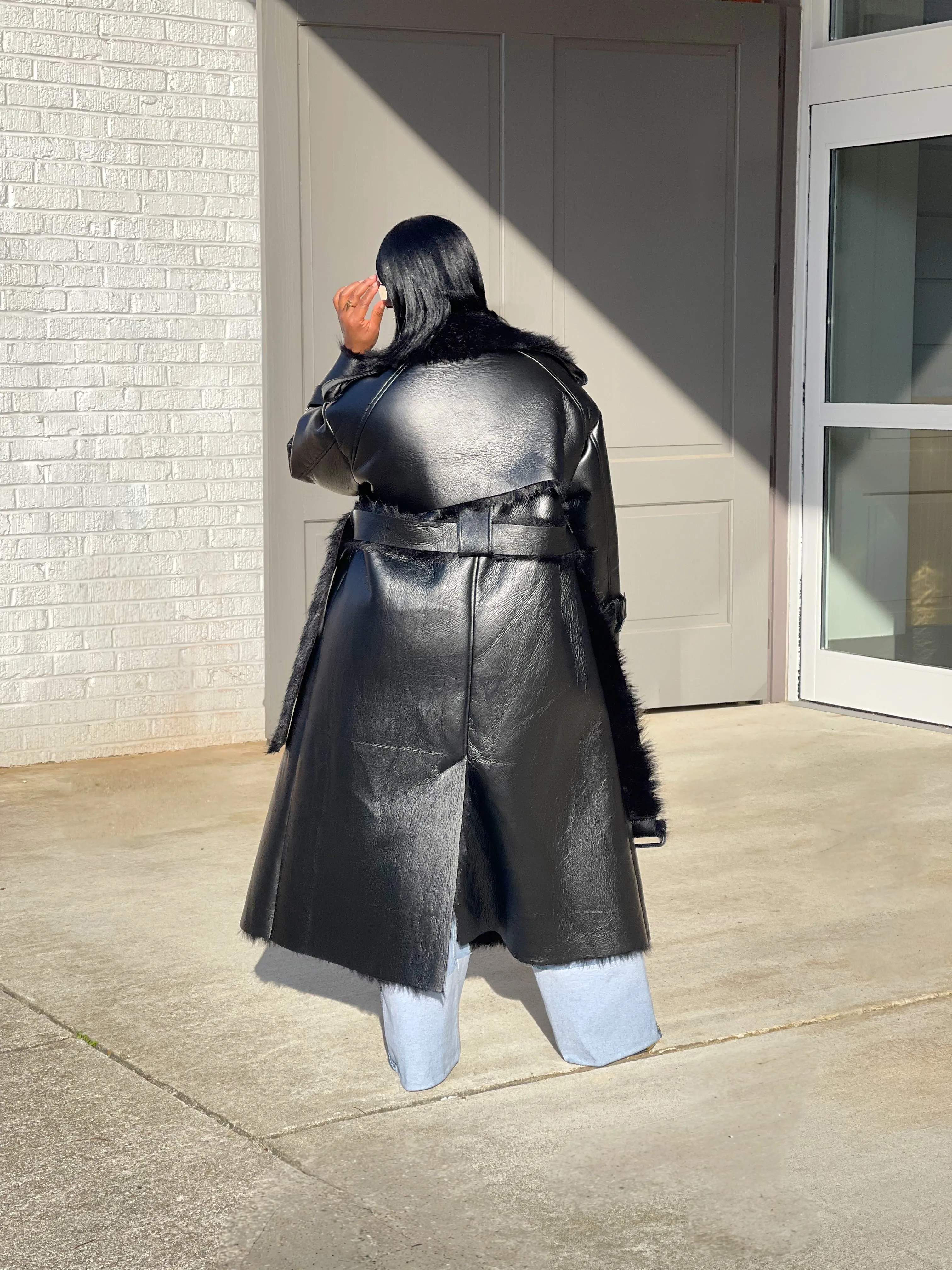The City Vegan Leather Trench Coat PRE ORDER