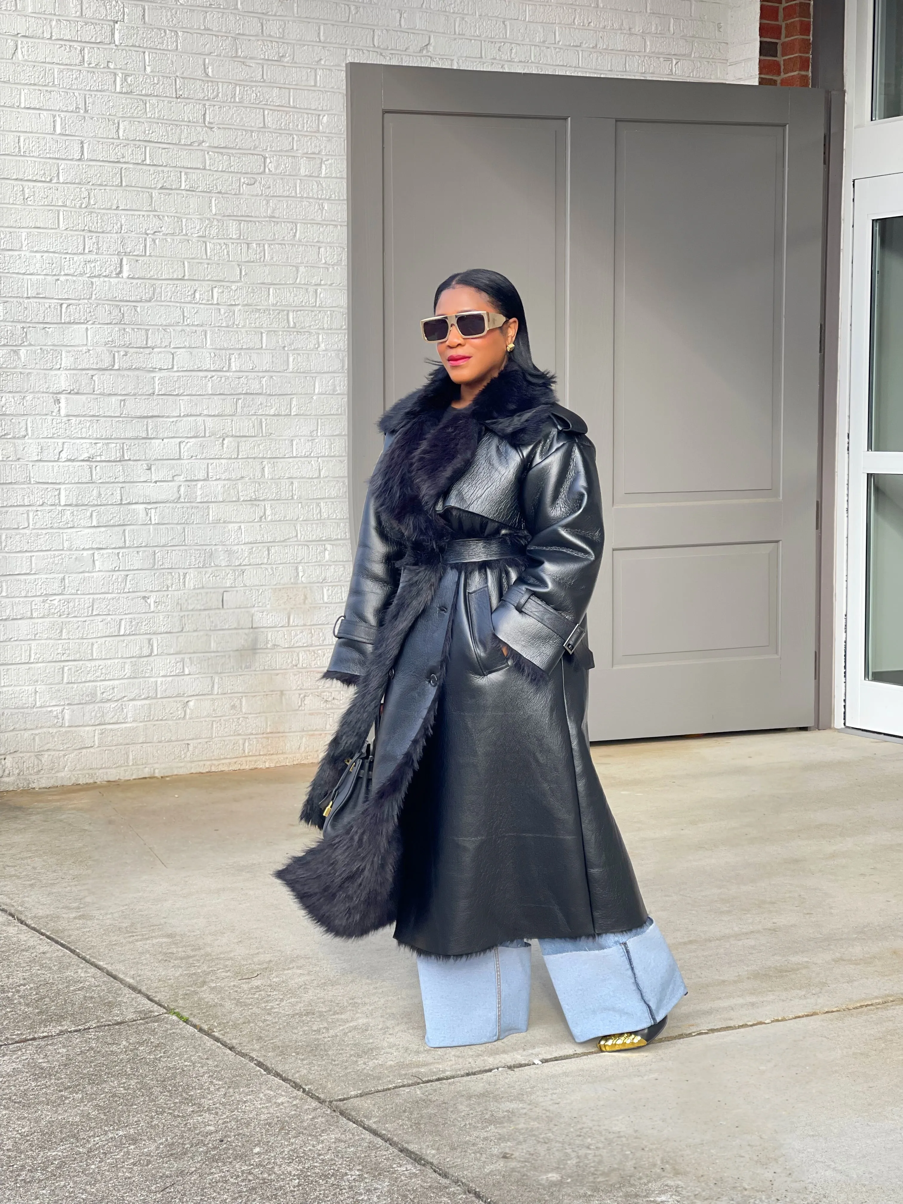 The City Vegan Leather Trench Coat PRE ORDER