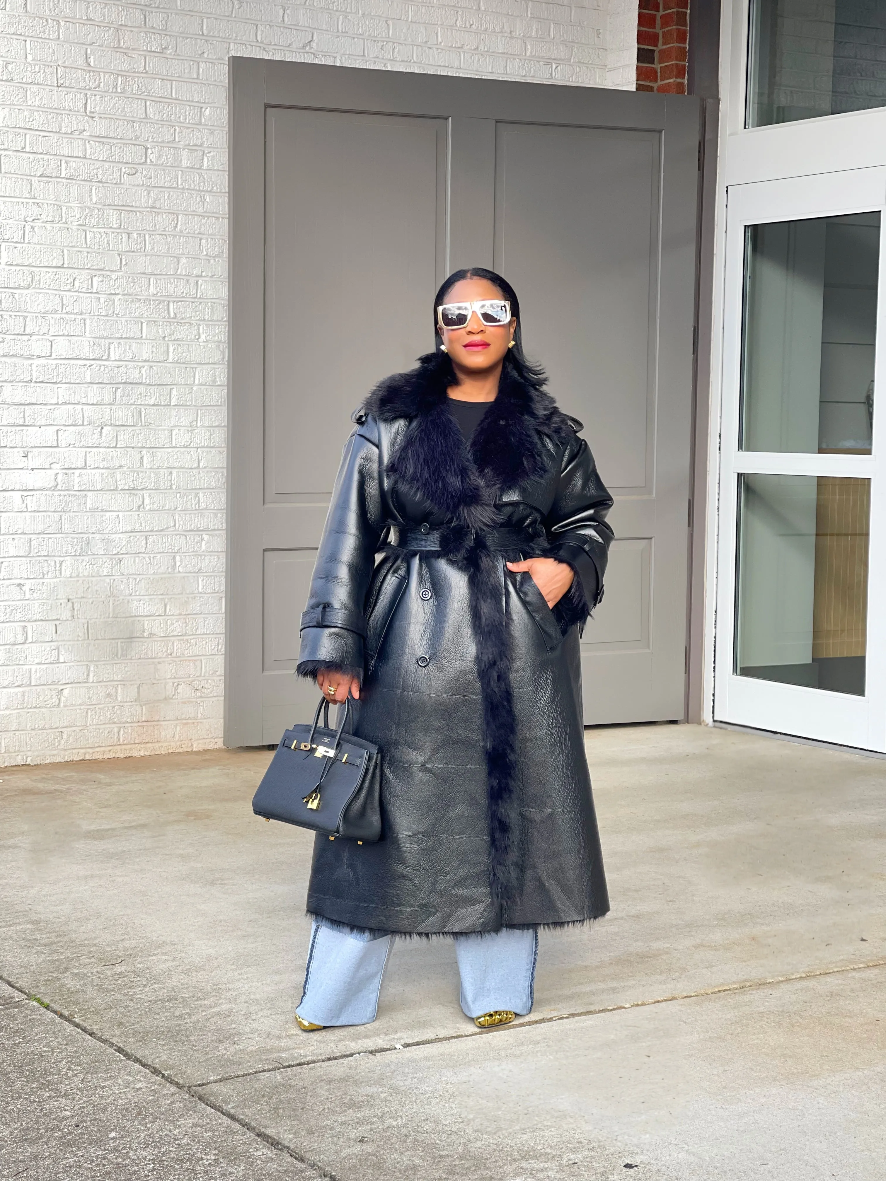 The City Vegan Leather Trench Coat PRE ORDER