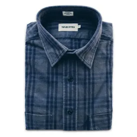 The Crater Shirt in Charcoal & Navy Plaid