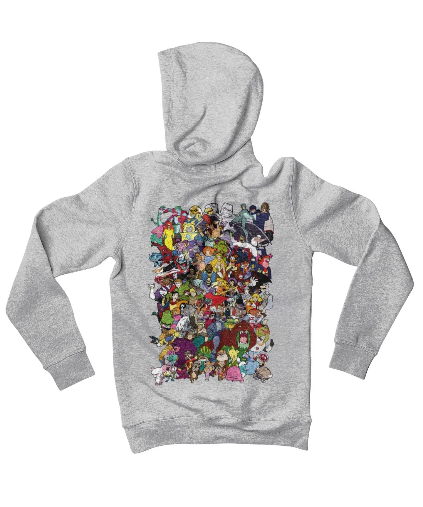 Top Notchy Saturday Morning Cartoons Back Printed Hoodie