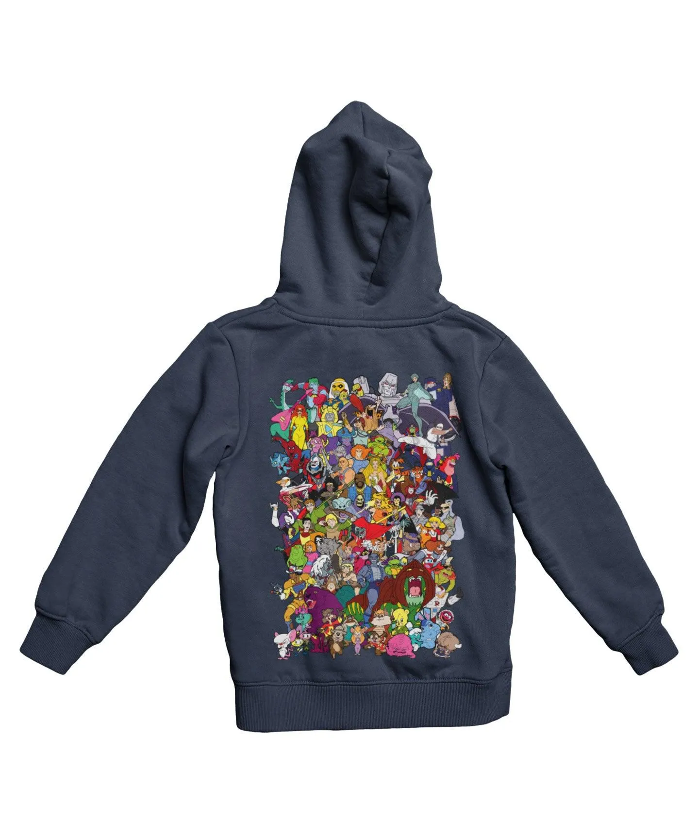 Top Notchy Saturday Morning Cartoons Back Printed Hoodie