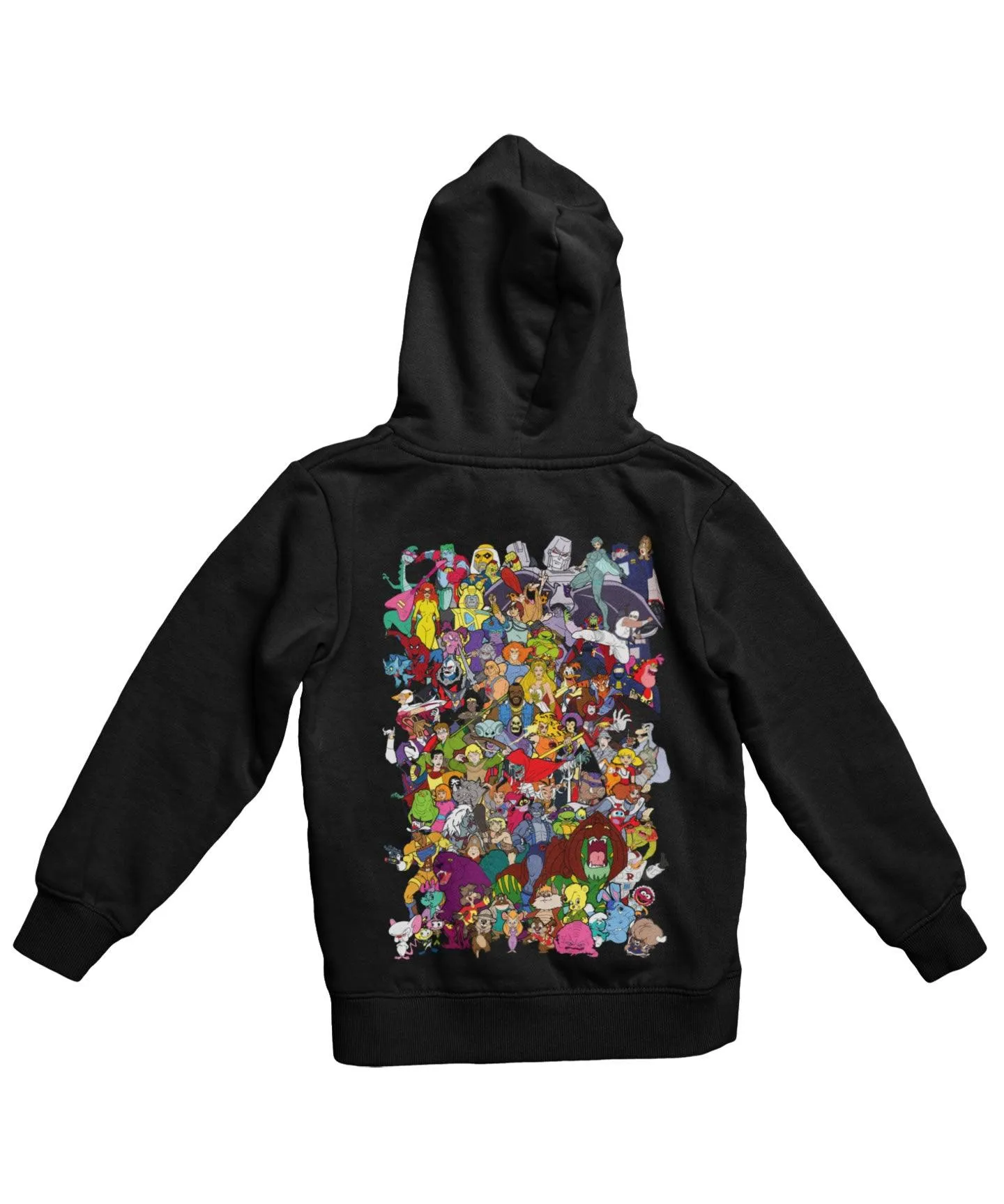 Top Notchy Saturday Morning Cartoons Back Printed Hoodie