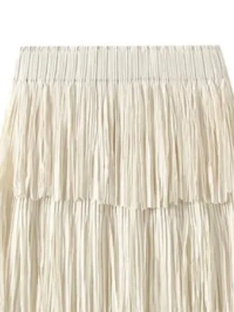 Vanilla layered maxi skirt