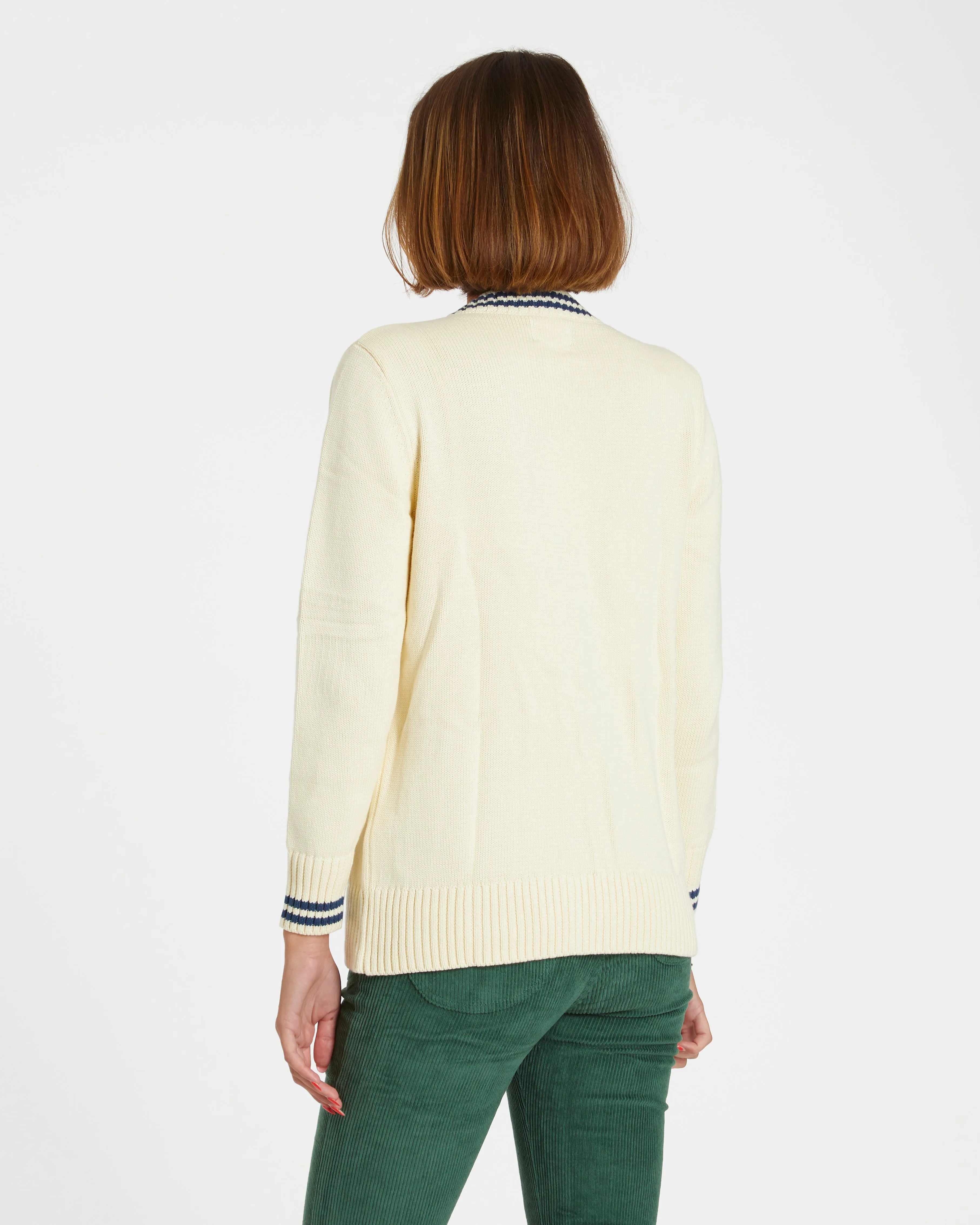 Varsity Cardigan (Cream)