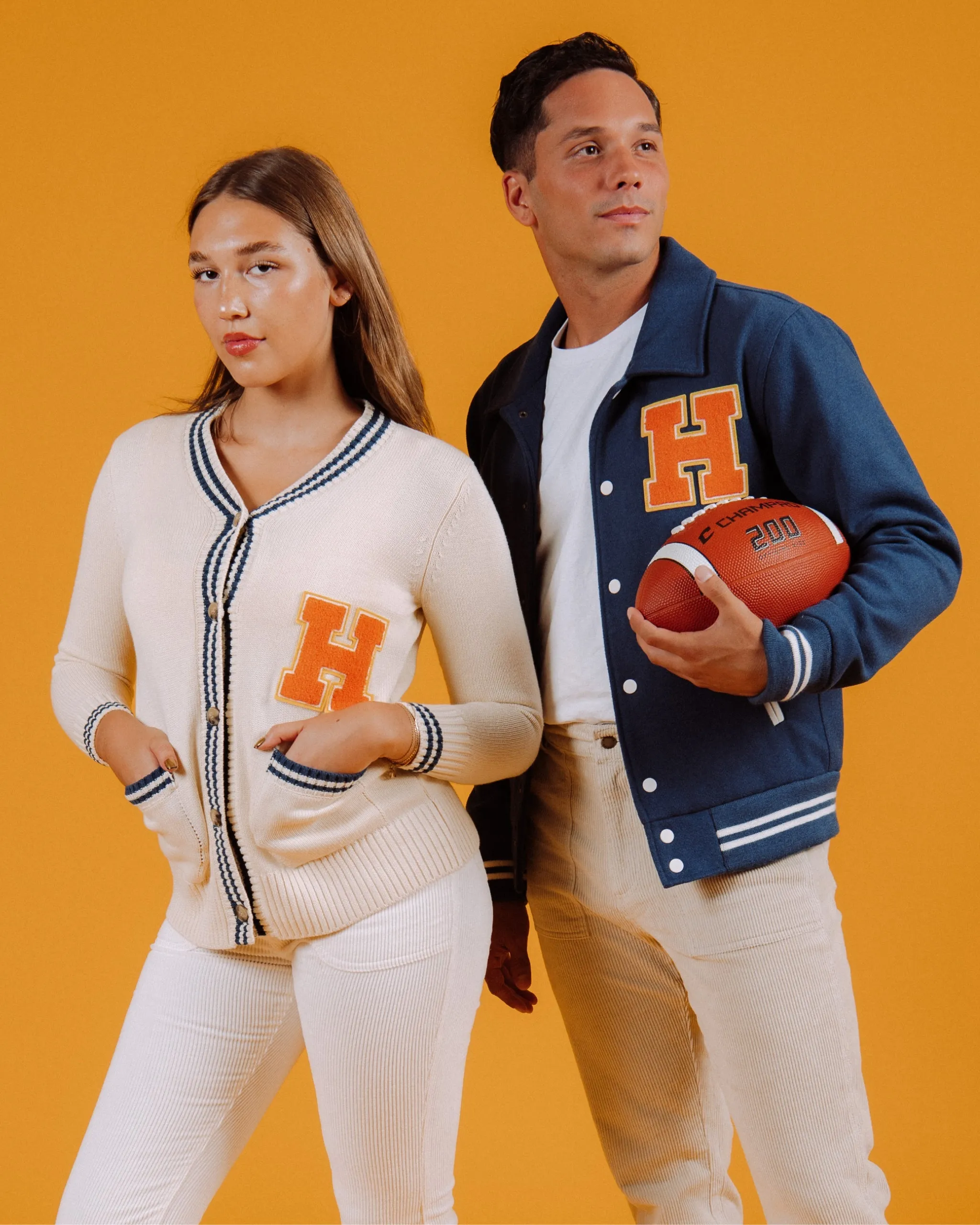 Varsity Cardigan (Cream)
