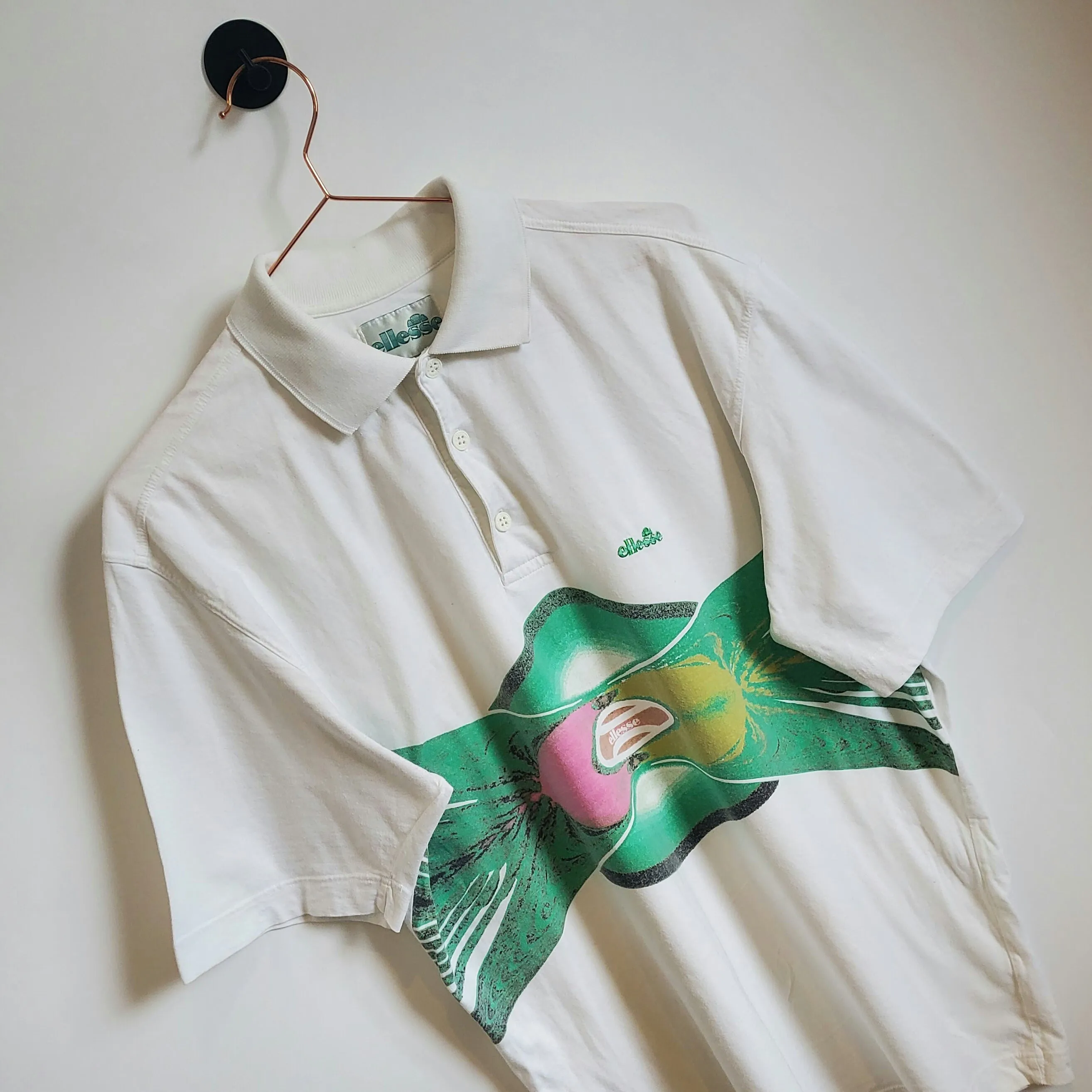 Vintage 90s Ellesse Tennis Polo Shirt | Size L