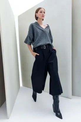 Wide Leg Trousers Black
